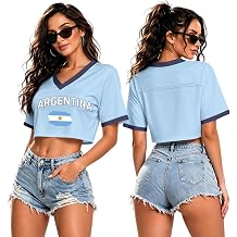 Soccer Cup 2026 Crop Tops for Women Fashion Summer Shirts Plus Size V Neck Blouses Graphic Short Sleeve T-Shirts
