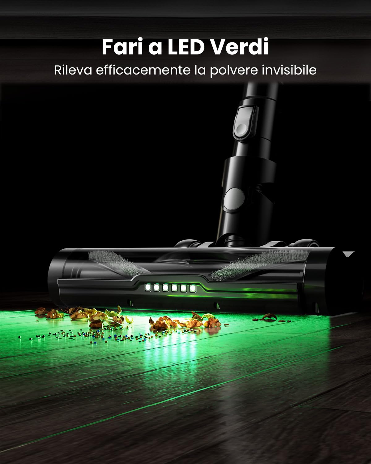 Proscenic P13 Aspirapolvere Senza Fili 550W/45KPA, Scopa Elettrica Senza Fili Potente con Antigroviglio, Autonomia Max 45min, 1,2L Aspirapolvere Senza Filo per Pavimenti/Tappeti/Peli Animali