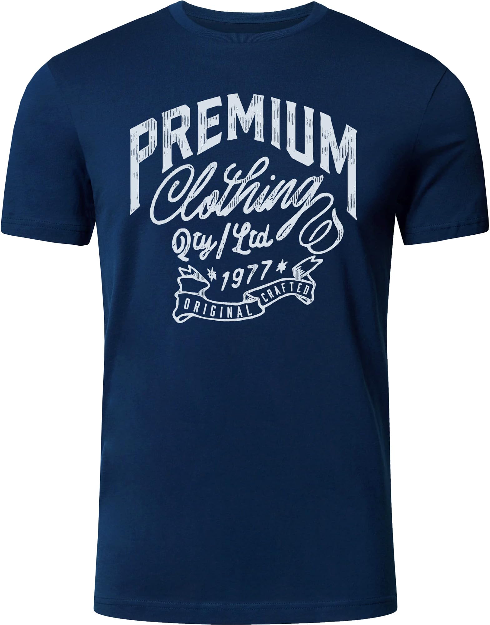 FULL TIME SPORTS Pack de 4 Camisetas Estampadas Hombre, Manga Corta, 100% Algodón, PRINT-002