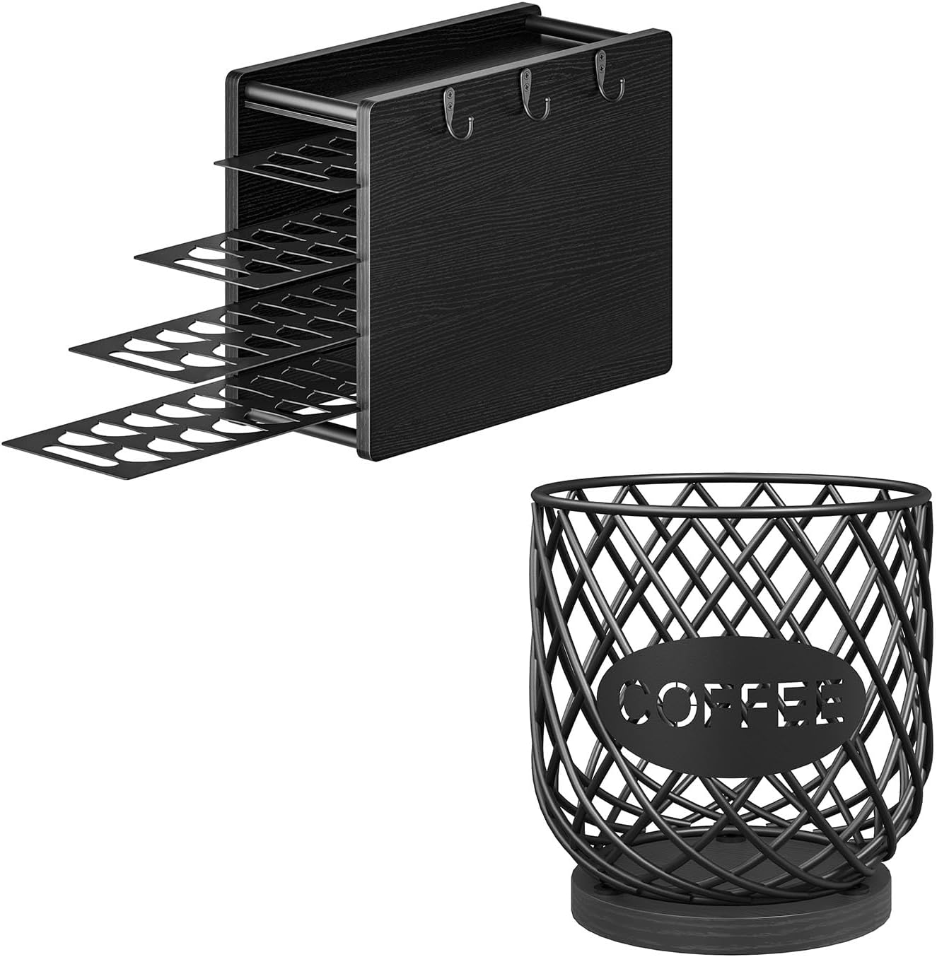Coffee Pod Drawer Holder, 72 Pods Large Capacity, 4 Tier Holder for Vertuo, Coffee Pod Organizer, Coffee Pod Holder Organizer, Holder for K Cup, Large Capacity Coffee Pod Basket, KH06BB-KH09BB