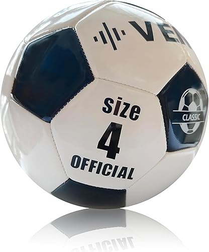Miniatura 4 de Balón de fútbol clásico, tamaño oficial 3, talla 4, tamaño 5, pelota de fútbol tradicional para exteriores e interiores, jugadores de fútbol para