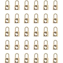 50 Pcs Lock Charm with Hollow Heart for DIY Jewelry Making Necklace Bracelets