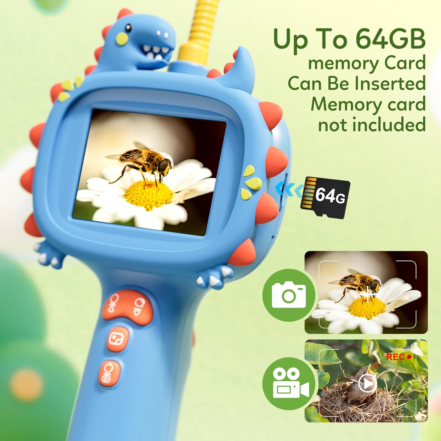 Kids Borescope Toys Camera with Light for 4-10 Years Old Boys Girls Birthday Gift Type-C Rechargeable STEM Science Educational Toy Snake Scope Camera for Outdoor Camping Nature Exploration