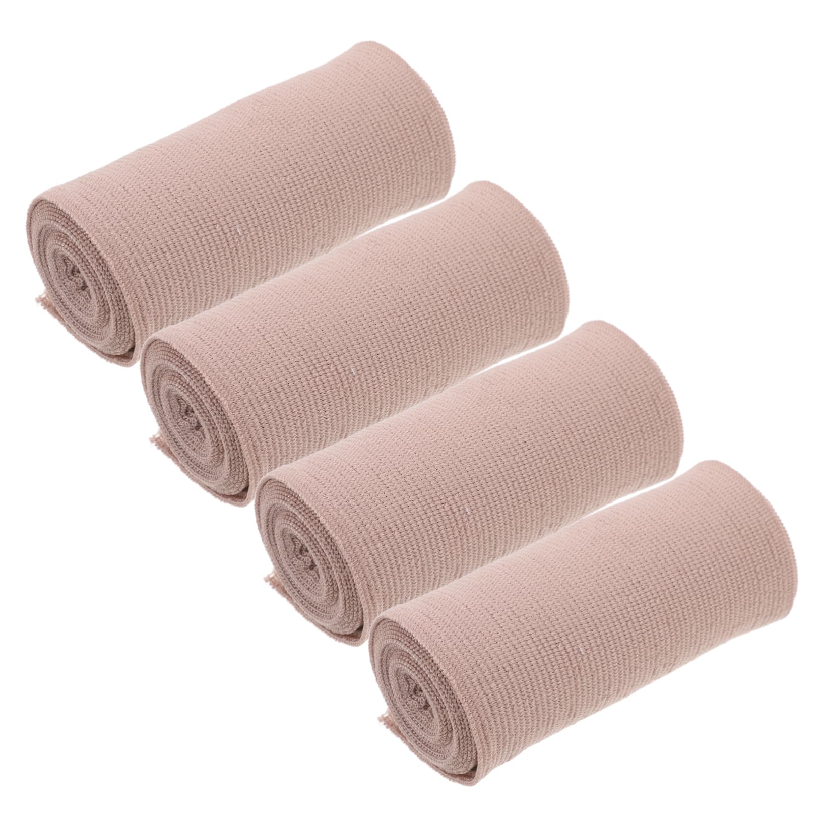SOESFOUFU 100mm Wide Cotton Elastic Bandage Roll Gauze Skin Tone 4.5m/roll for Sports Wrist Stomach Emergency Care