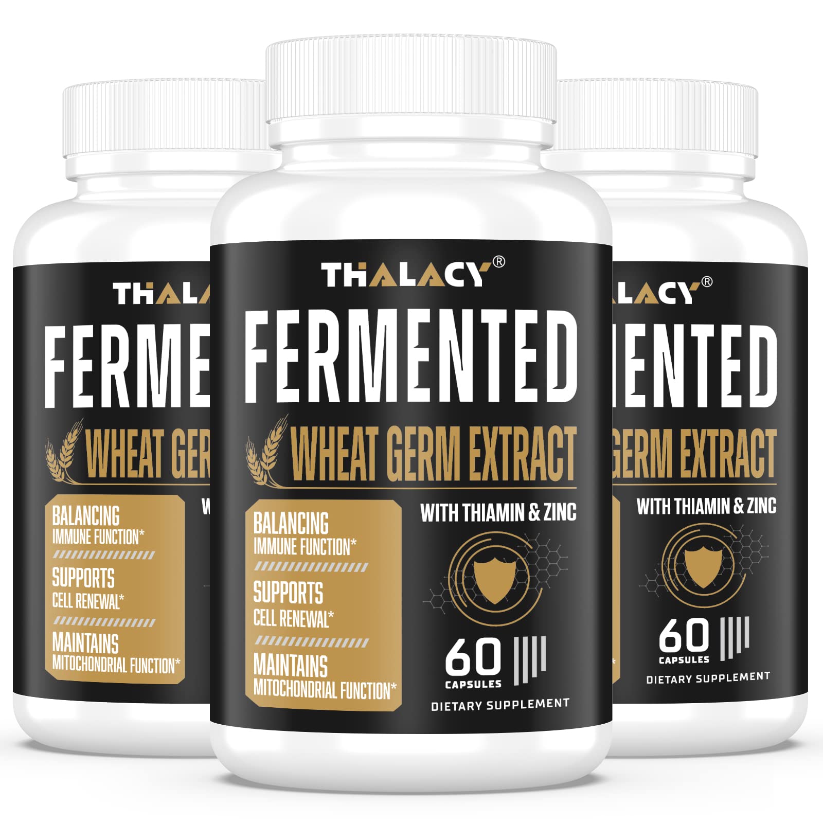 Spermidine Supplements 13mg - 1300mg Wheat Germ Extract Capsules Potent Formula with Higher Spermidine Content and Zinc for Healthy Aging, Daily Immune System and Cell Renewal (3 Pack)