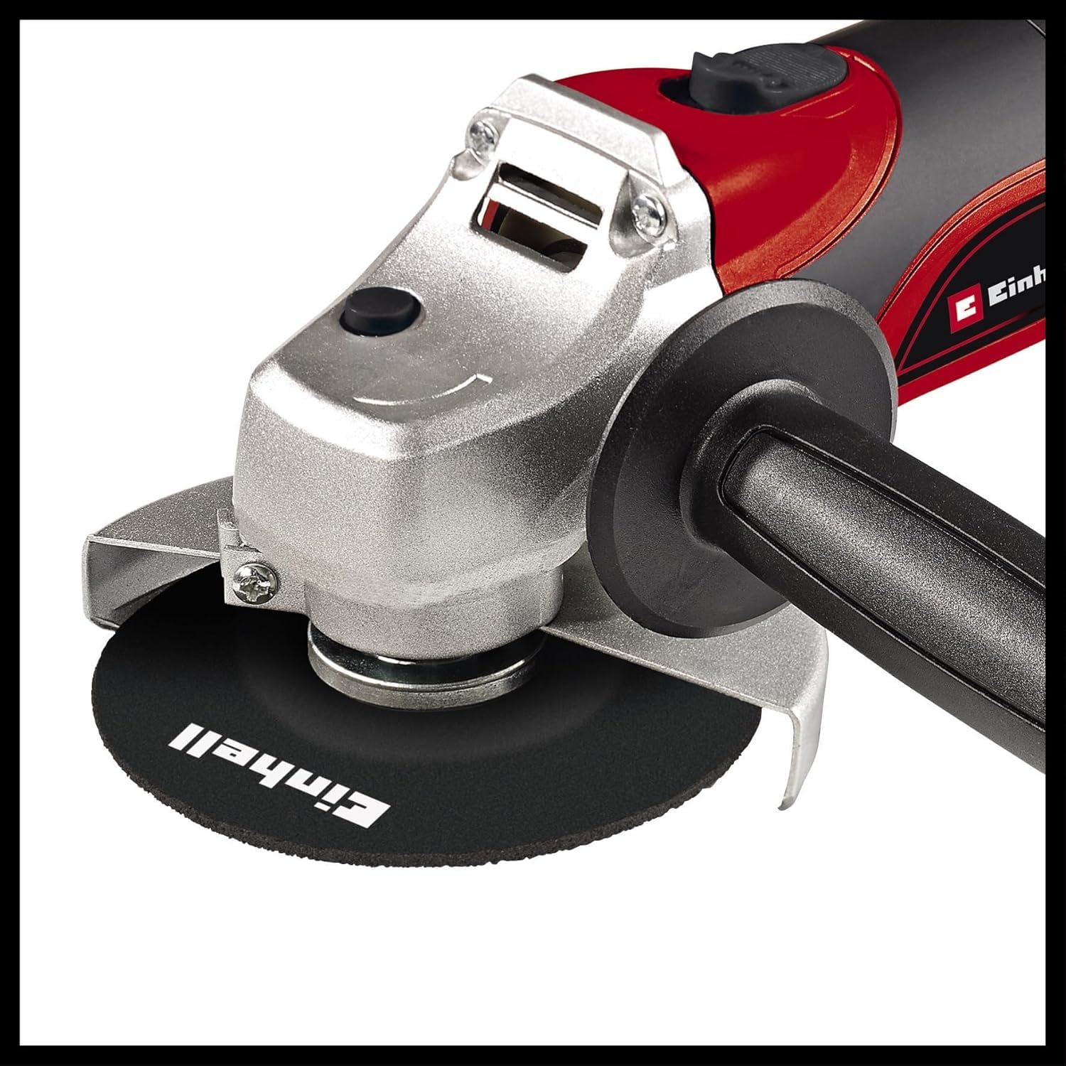 Einhell Amoladora angular TC-AG 125 (850W, 12.000 1/min de velocidad, disco de 125mm-ø, protector de disco, bloqueo de husillo, cabezal de engranaje plano de aluminio)