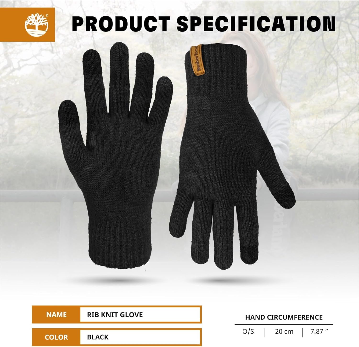 Timberland Mens Rib Knit Glove - Image 5