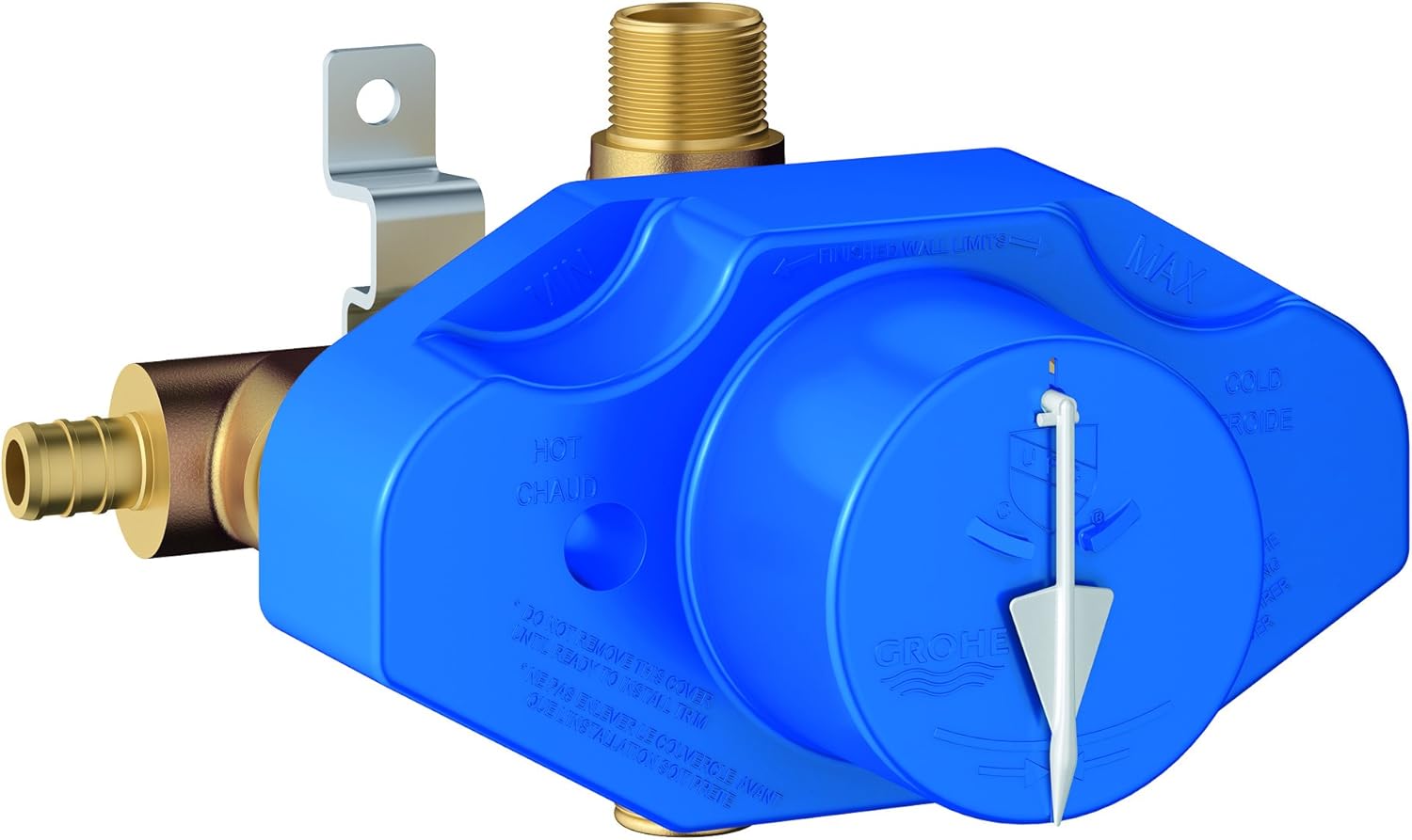 GROHE 35065001 Grohsafe Universal Pressure Balance Rough-In Valve with blue protective cover