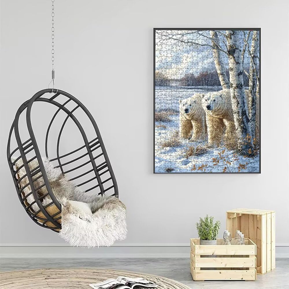 Puzzle 6000 Pezzi, Orso Bianco Neve 3D Puzzle per Adulti Impegnativo, Educa Puzzles Artistico, Divertente E Stimolante Puzzles Decorativo per La Famiglia, Regalo e Decorazione Pareti DX0YL6-980