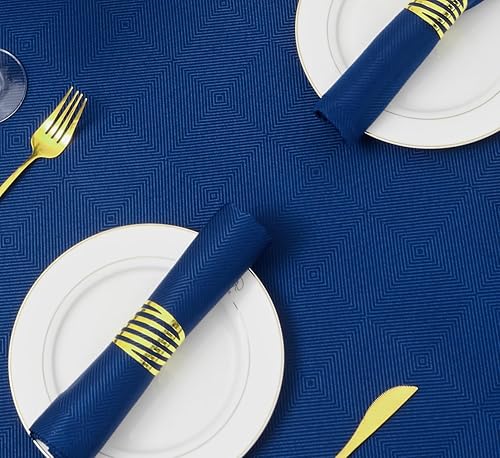 Miniatura 5 de Mantel rectangular de jacquard diagonal, impermeable y resistente a las arrugas, mantel de tela a cuadros, elegante con patrón de cuadrícula para