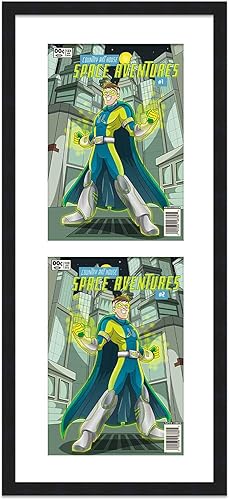 Miniatura 98 de Marco de cómic negro mate Para cómics publicados entre 1986 y el día actual (marco de madera maciza de cómic de la Edad Dorada), hecho