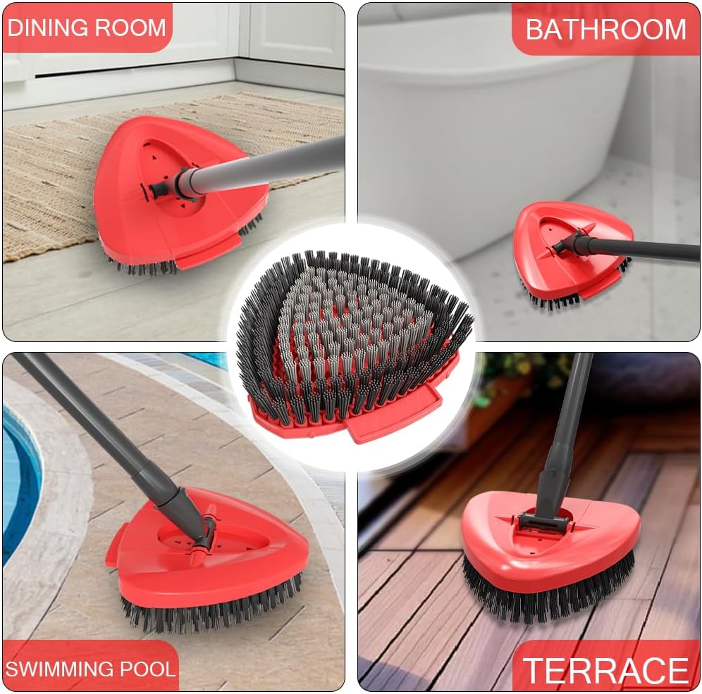 Spin Mop Replacement Head Compatible with O Cedar EasyWring 1 Tank,Scrubber Heads,Scrub Brush Attachment for Bathroom,Kitchen and Various of Hard Floors