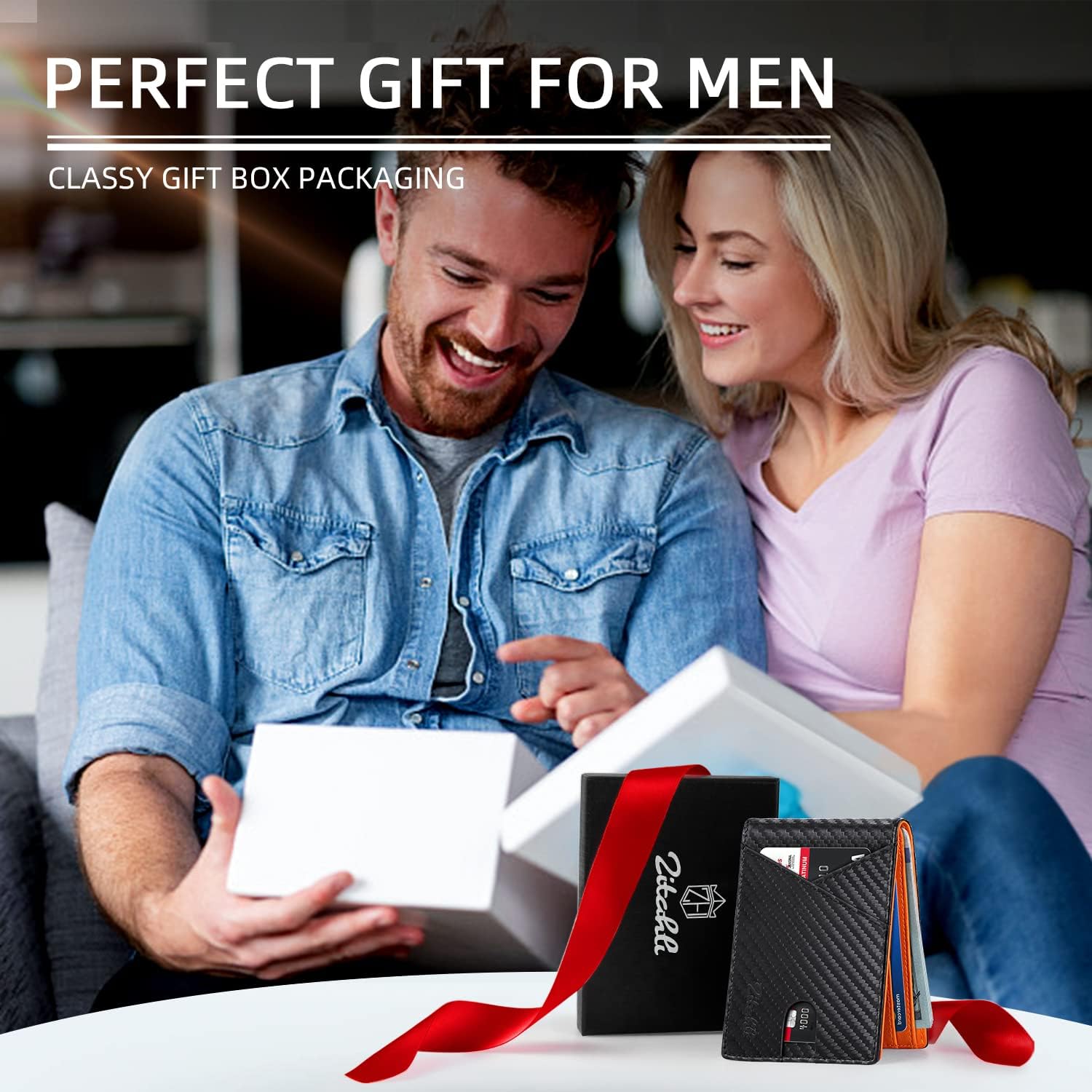 Zitahli Wallet for Men Slim 11 Credit Card Holder RFID Blocking Small Men's Wallet Bifold Minimalist Front Pocket With Mens Gifts Box | Slim, RFID Blocking, Premium, Front Pocket, Gift Box, Leather Card Holder - Image 5