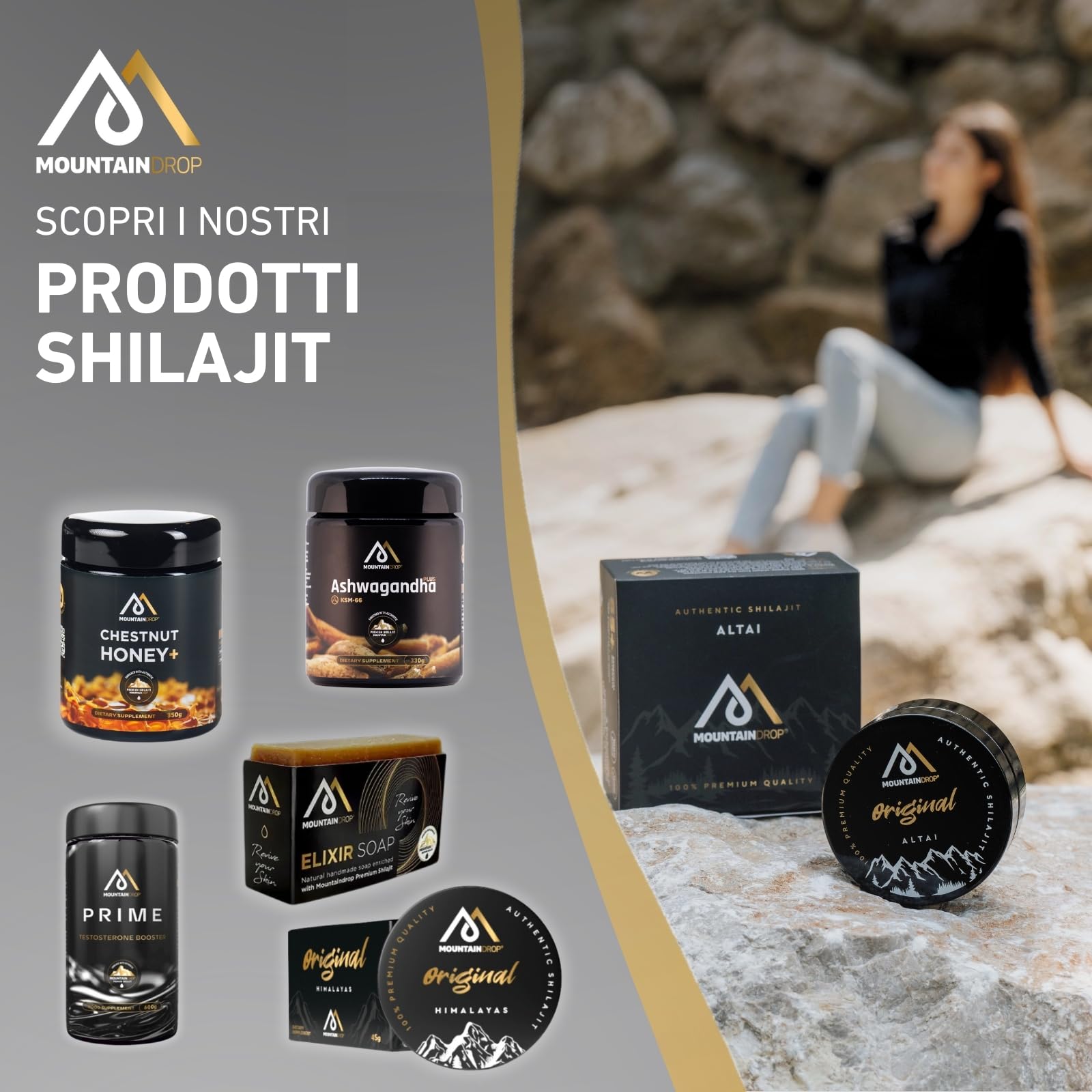 SHILAJIT, 40 g (fornitura 3-5 mesi), resina Shilajit naturale e pura. Raccolta a mano e realizzata a mano in un barattolo di vetro viola protettivo, supplemento ayurveda per il benessere, testato UE