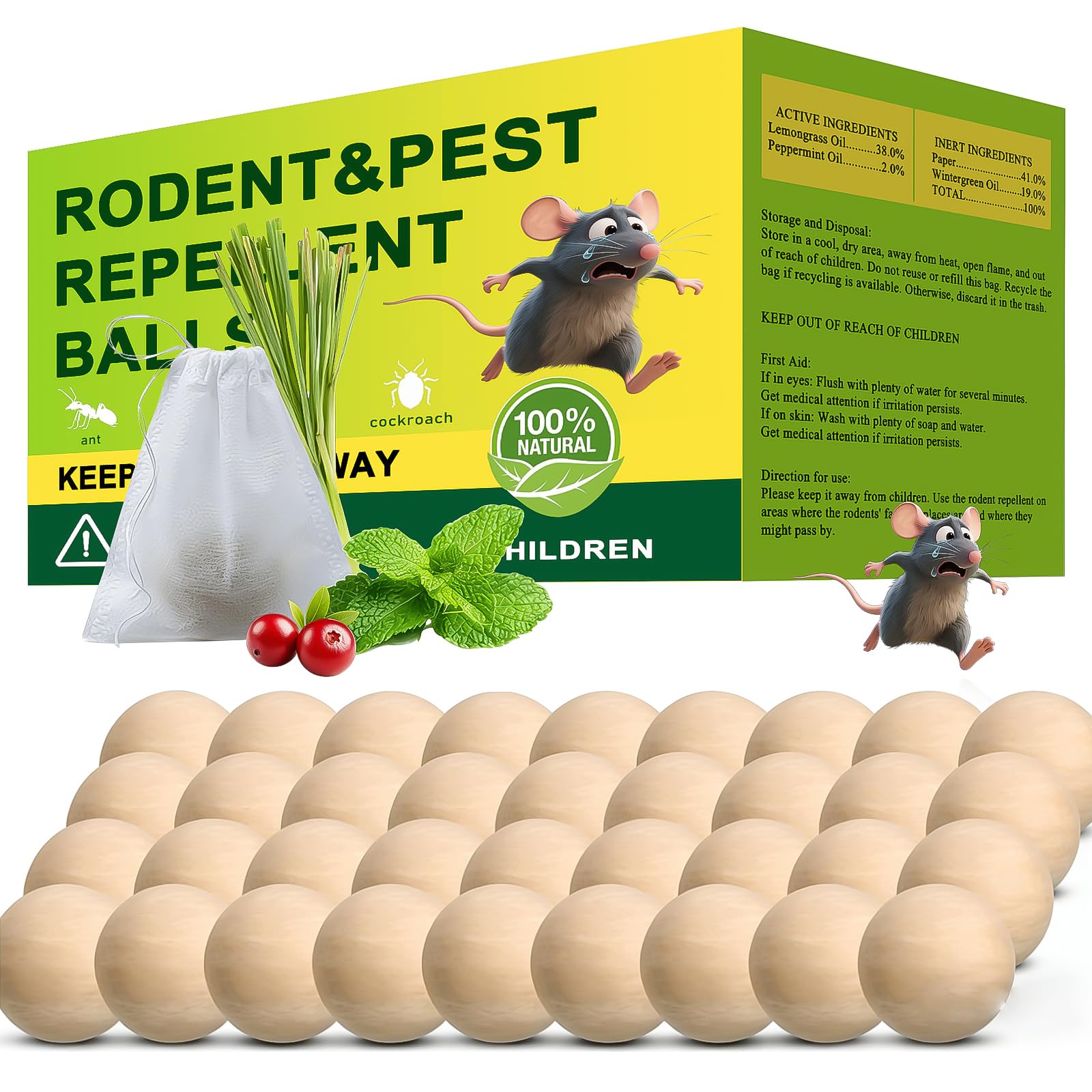 36 Pack Peppermint Rodent Repellent Scarilpest