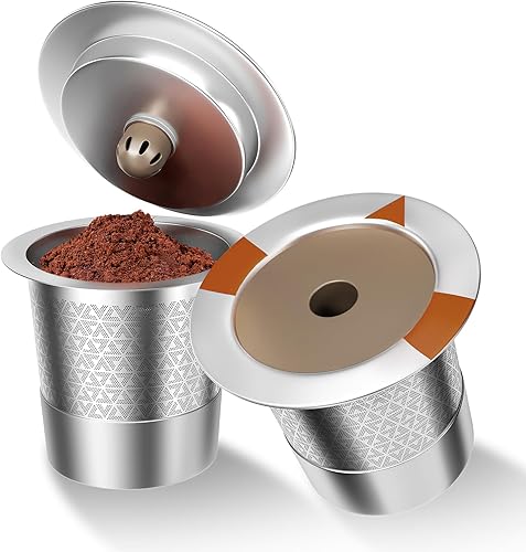 Tazas K reutilizables y cápsulas de café para cafetera Keurig 1.0 y 2.0, filtro de café de acero inoxidable (paquete de 2)