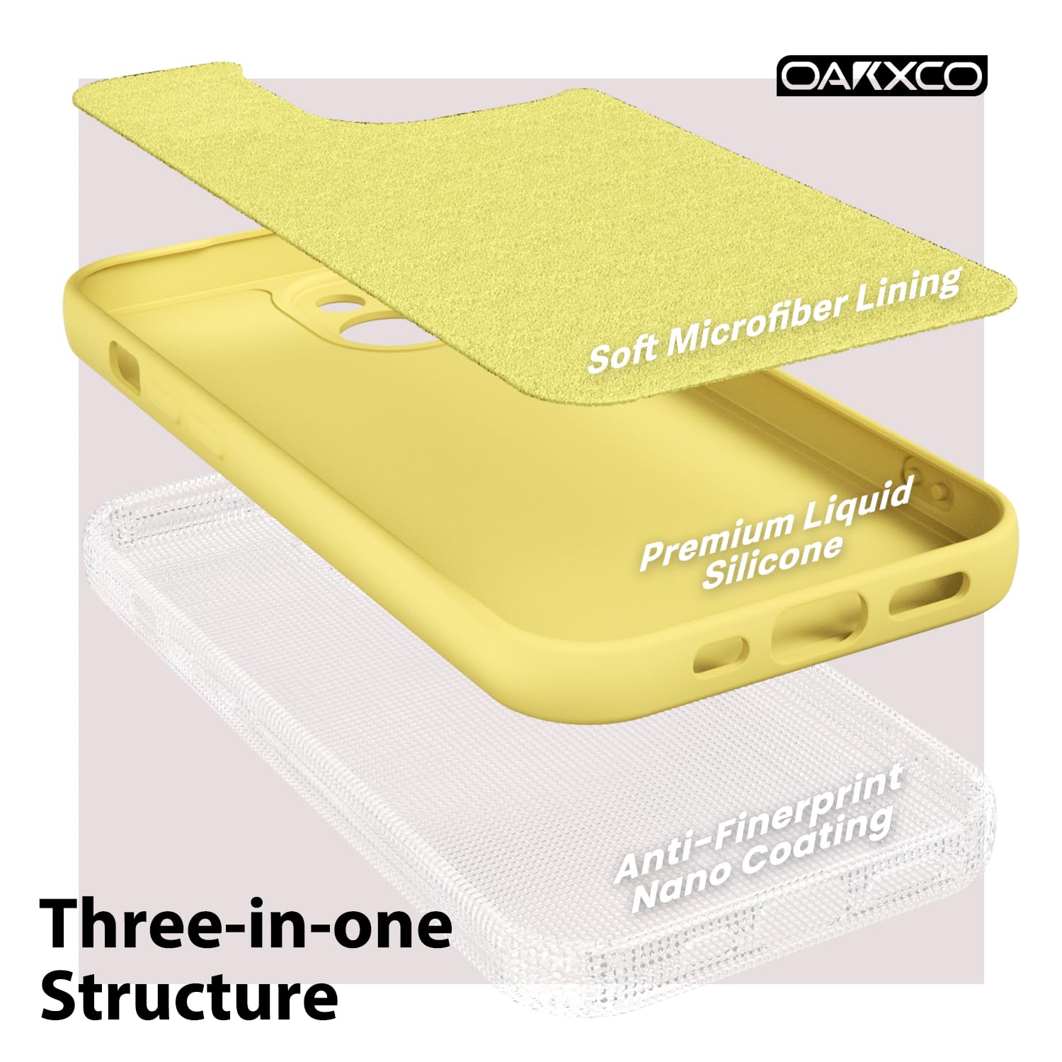 oakxco for iPhone 16 Pro Max Case Liquid Silicone, Soft Rubber Gel Elegant Aesthetic Basic Simple Cover, Cute Thin Slim TPU Matte Solid Color Plain Smooth Case for Women Girl, Light Pink — view 1052