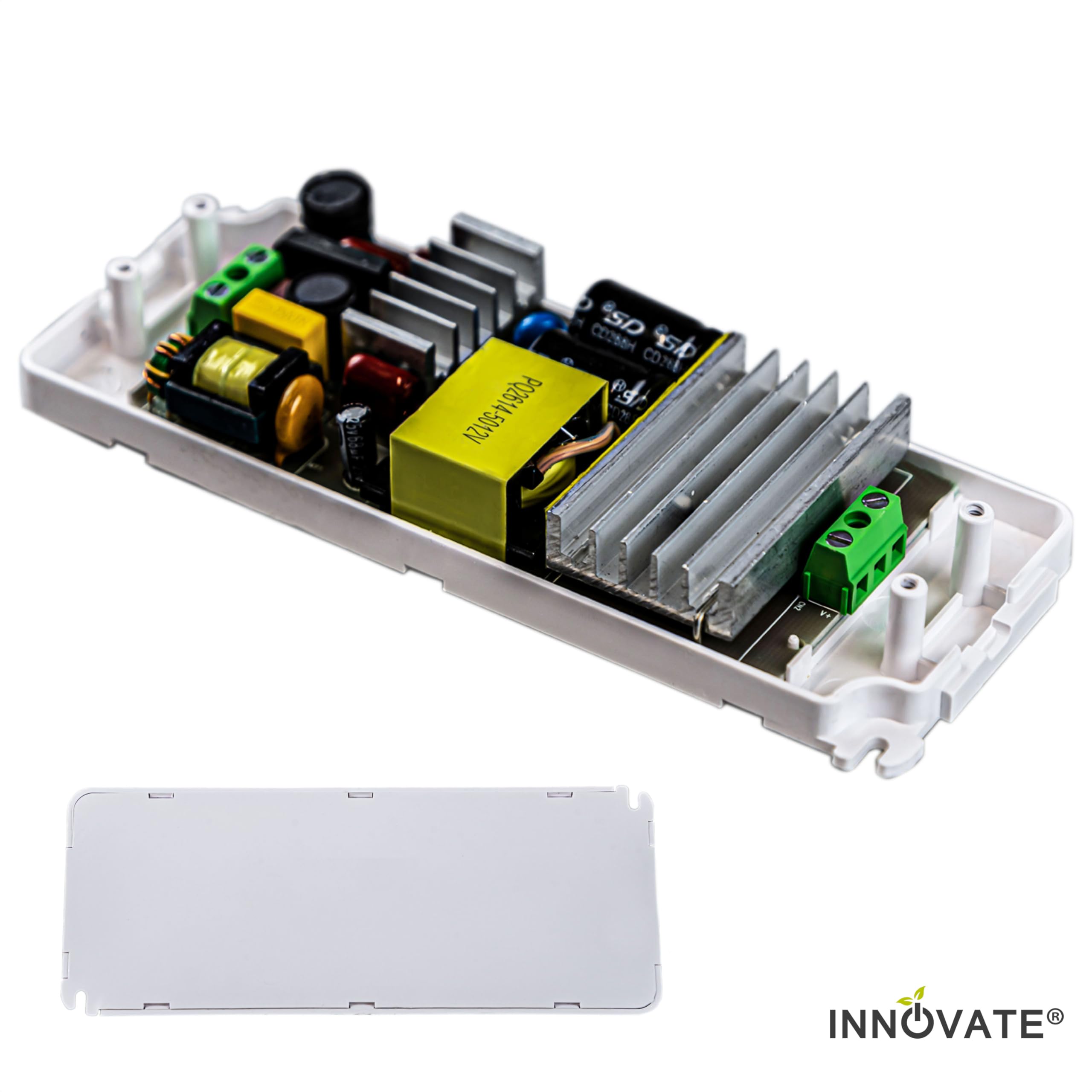 INNOVATE LED Trafo ECO mit Eurostecker und Mini AMP Female 24 Volt/DC, 0-50W - LED Treiber - Transformator - Netzteil - Driver - Power Supply - Netzgerät mit Anschlusskabel (24V 50W)