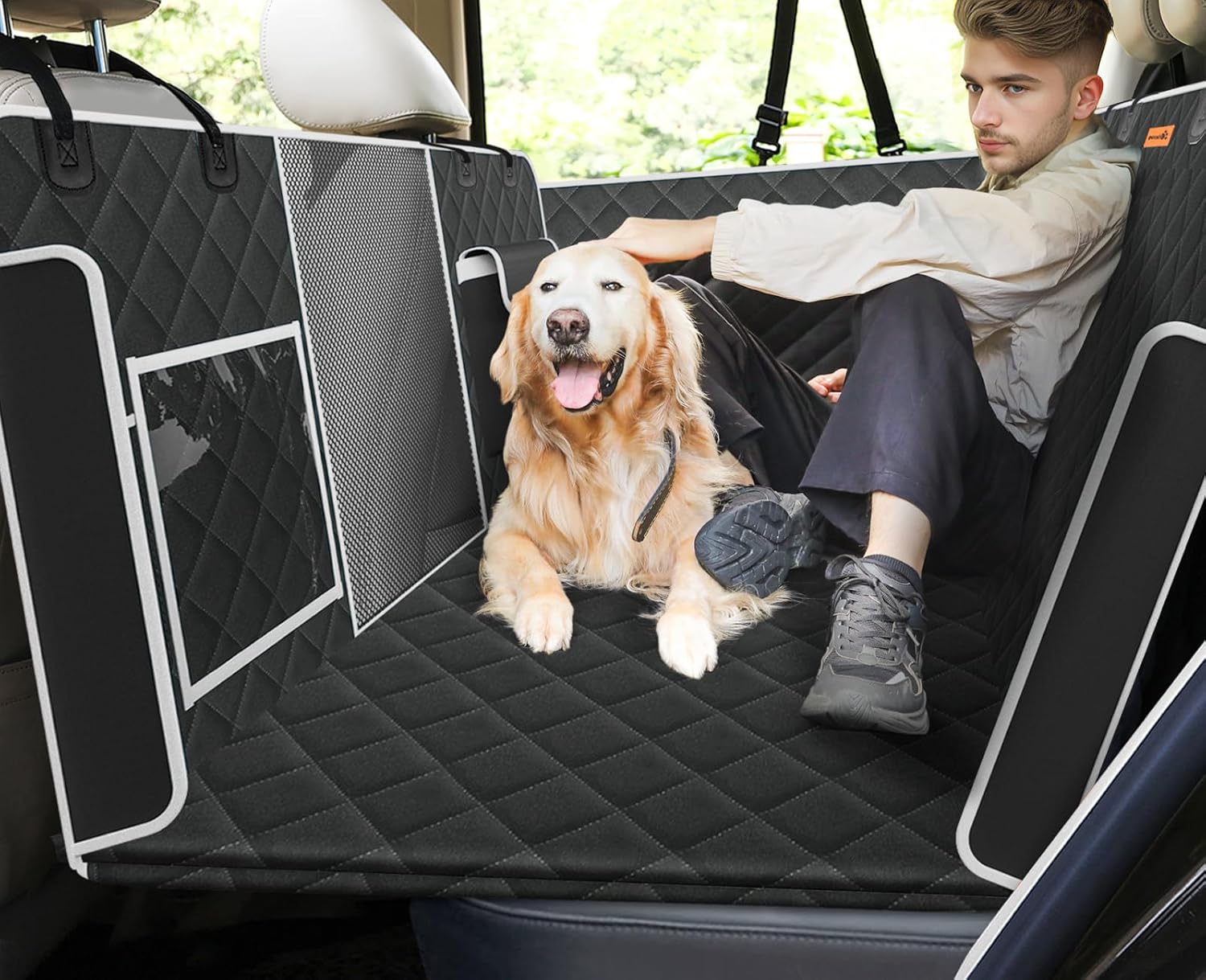 Pecute Dog Car Seat Extender, Back Seat Extender for Dogs