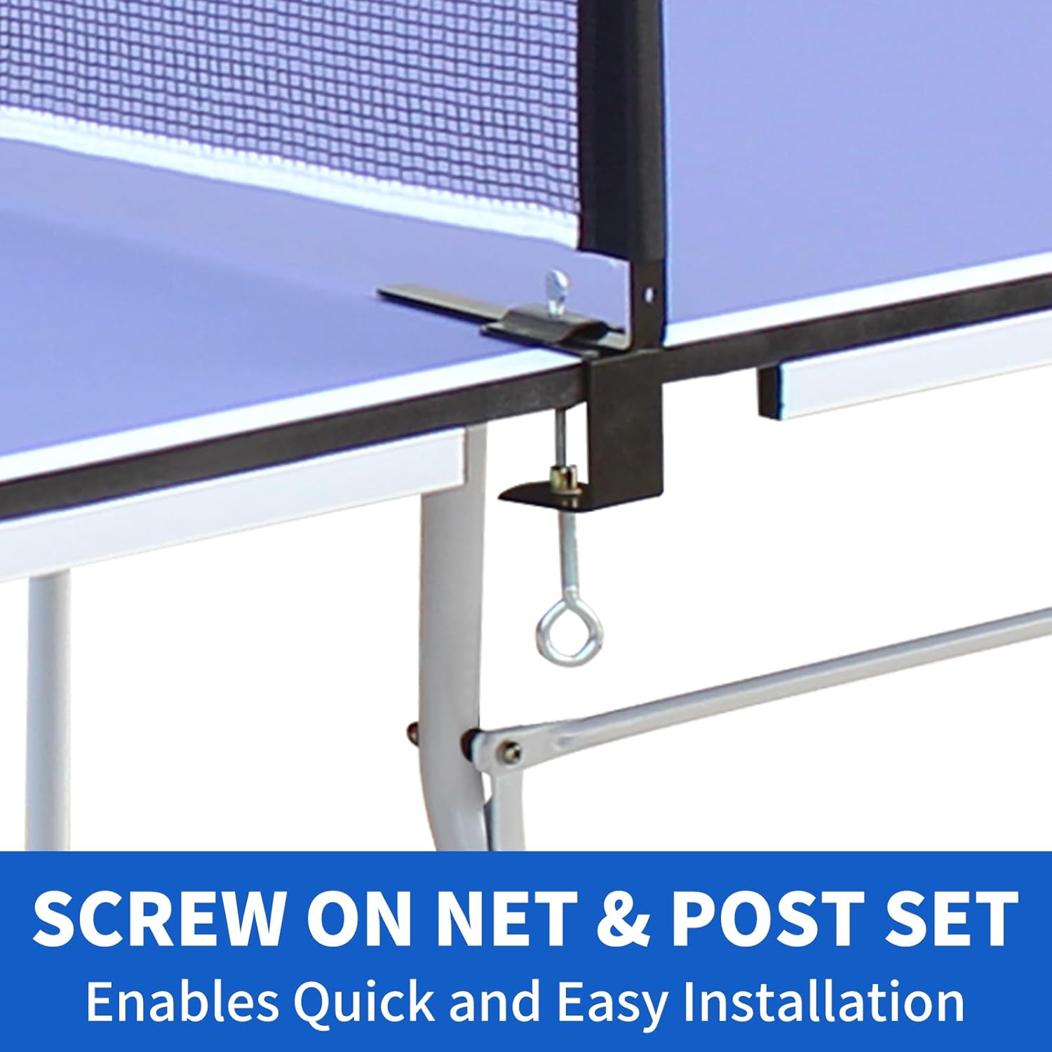 Ping Pong Table Foldable Table Tennis Table with Net, Table Tennis Paddles and Balls, 4.5FT/6FT/9FT MDF Multi-Use Family Game Table for Kid Teenager Adult, Compact & Portable