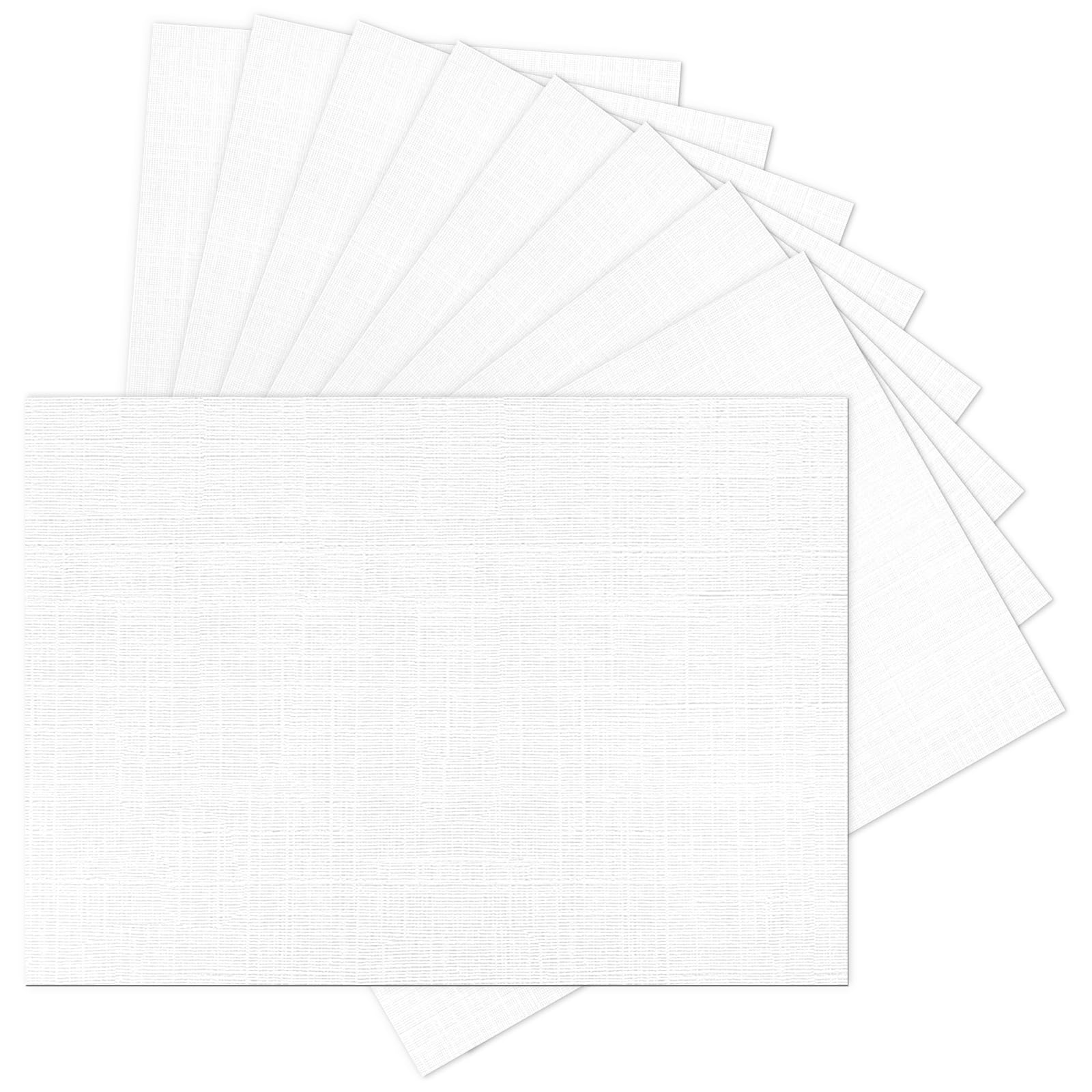 5x7 White Linen Paper Textured Cardstock, Goefun 100 Pack Index Card Wedding Invitation Cardstock 80 lb Linen Paper for Printing, Invitations, Arts & Crafts and Business Cards
