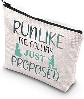 Jane Book Fans Gift Movie Lover Gift Run Like Mr. Collins Just Proposed Zipper Pouch Makeup Bag (Mr. Collins Proposed CA)