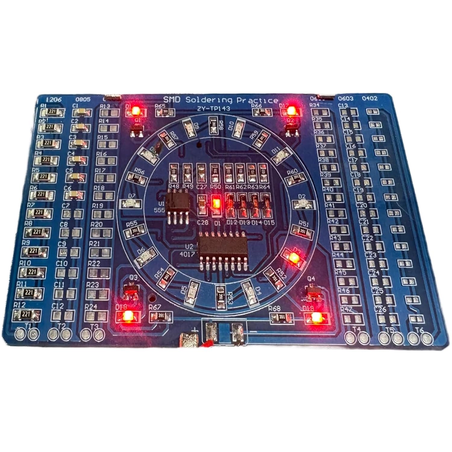 Набір для практики з паяльником GERUI SMD NE555 LED, комплект для самостійного використання 3-12 В, світлодіодні компоненти, плата
