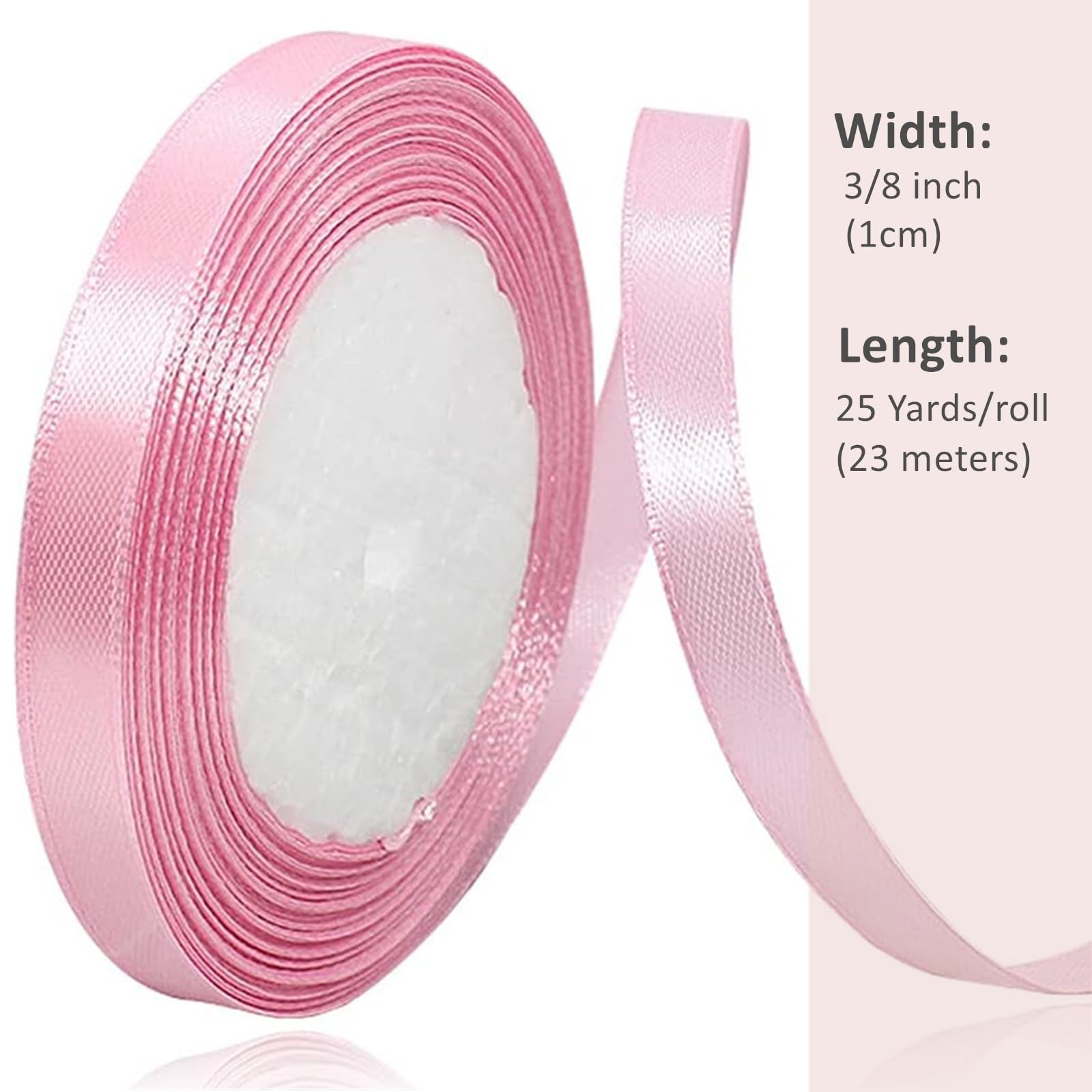 Pinkes Satinband 3,8 Cm X 22,7 M – Hochwertiges Geschenkband Für Basteln, Haarschleifen & Deko