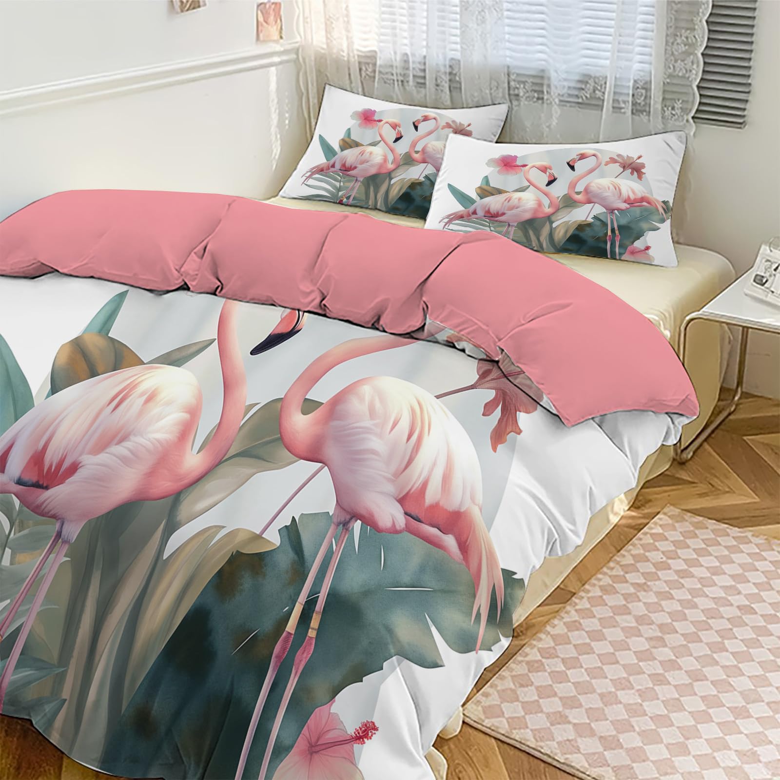 Parure de lit flamant rose 3D pour transformer la chambre enfant