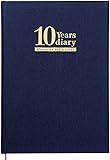 東洋図書出版 いつでも始められる10年日記 B5 布クロス張り ハードカバー 金箔押し