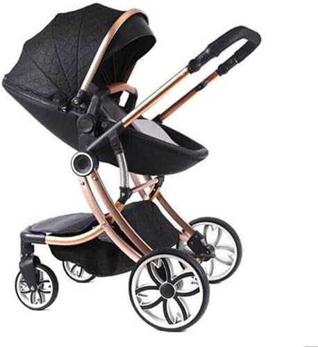 2 in 1 Luxury Leather Egg Shell Strollers Baby Pram