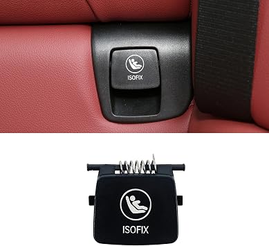 Child Seat Anchor Isofix Cover for BMW X3 X4, Rear Row Child Seat ISOFIX Cover for BMW X3 G01/X4 G02 X3 M/ X4 M/ iX3 52207474100 Black