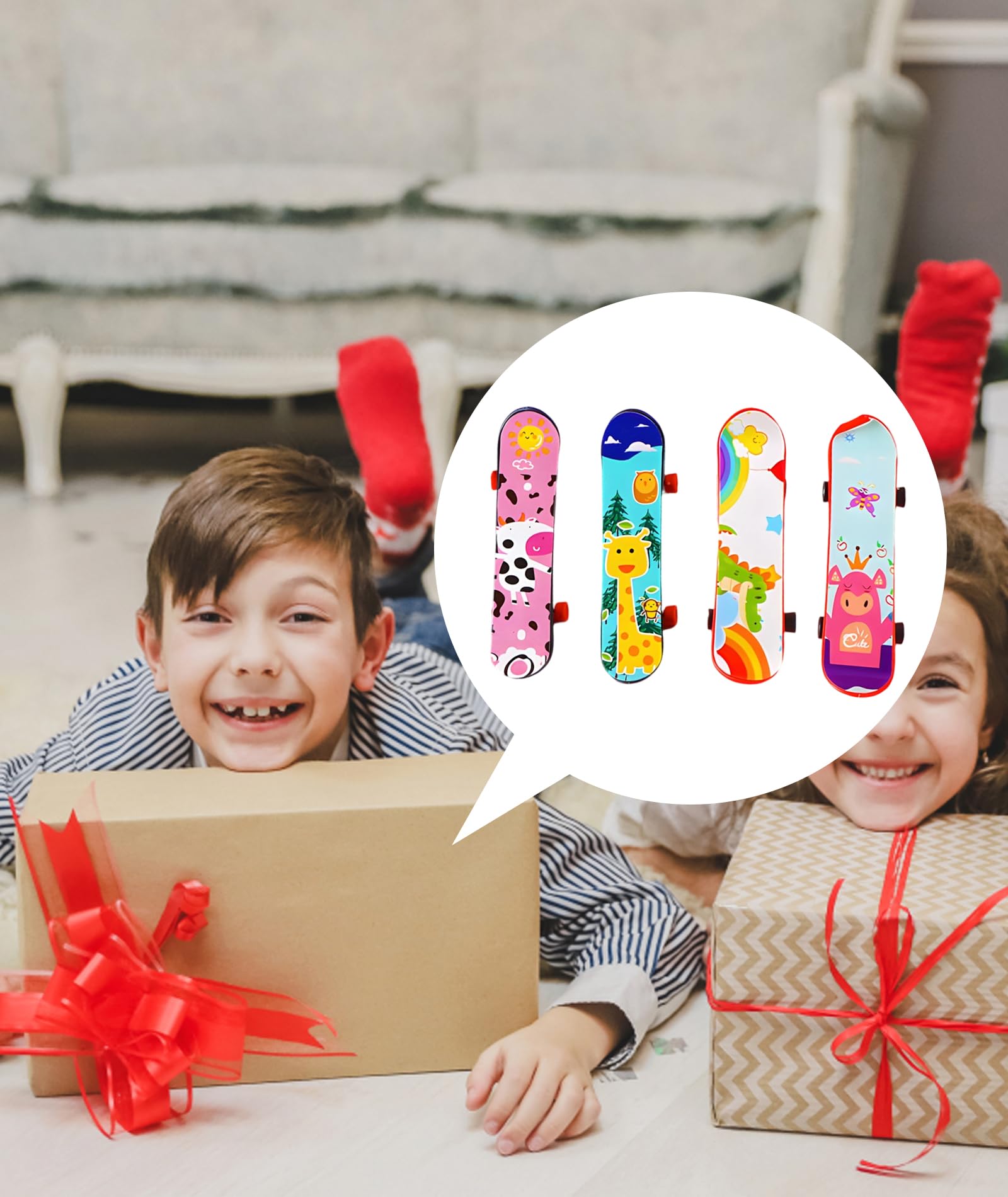 AGMITRAKA 4pcs Mini Skateboard Toys, Fingerboard Set for Kids, Inspired Finger Board Skateboard, Small for Finger Tricks and Fun - Image 7 thumbnail