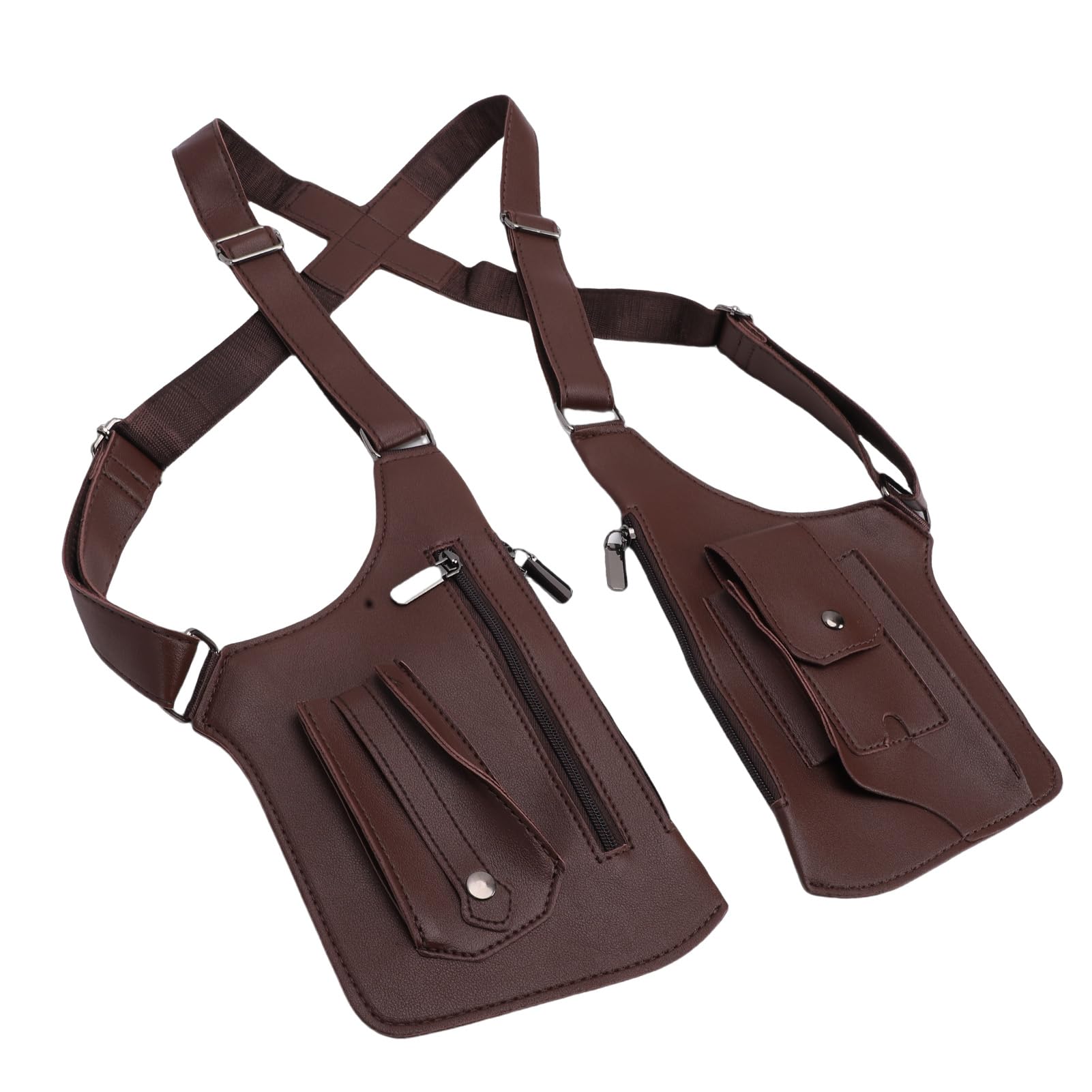 Marhynchus Borsa da Ascella a Doppia Spalla, Portafoglio Sottoascella Regolabile in Pelle PU Antifurto con 2 Tasche Spaziose per Uomini e Donne Che Viaggiano per i Pendolari All'aperto