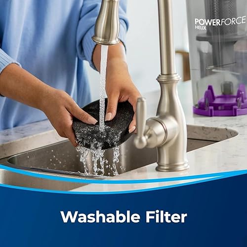 Miniatura 2 de BIISSELLL Power Force Helix - Aspiradora vertical sin bolsa, potente succión para pelo de mascotas, alfombras, azulejos y madera dura, limpieza,