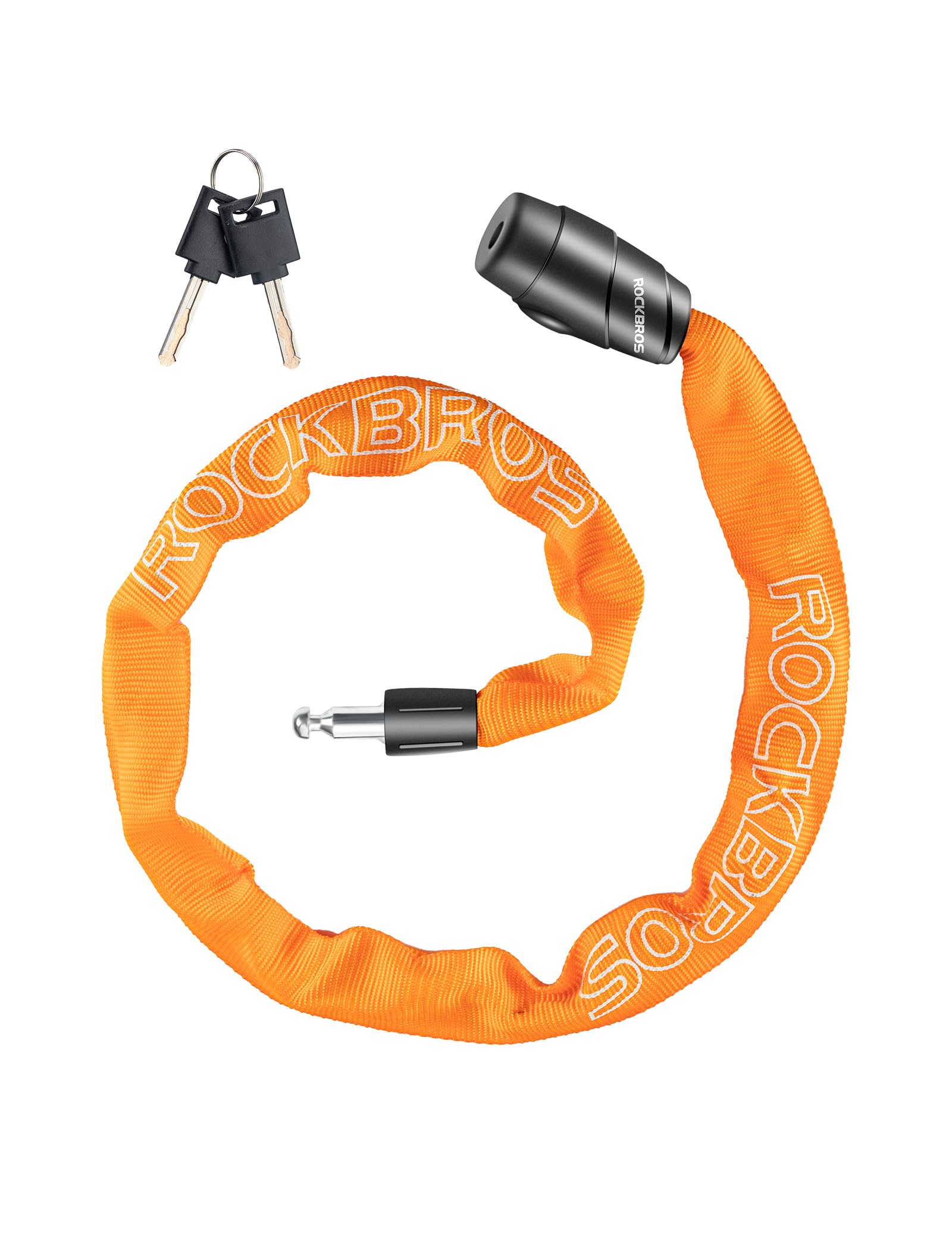 ROCKBROS Bike Lock with 2 Keys 95cm Heavy Duty/Bicycle Chain/Cycling Lock High Security Anti-Theft Padlock for Bike, E-Bike, MTB, Motorcycle