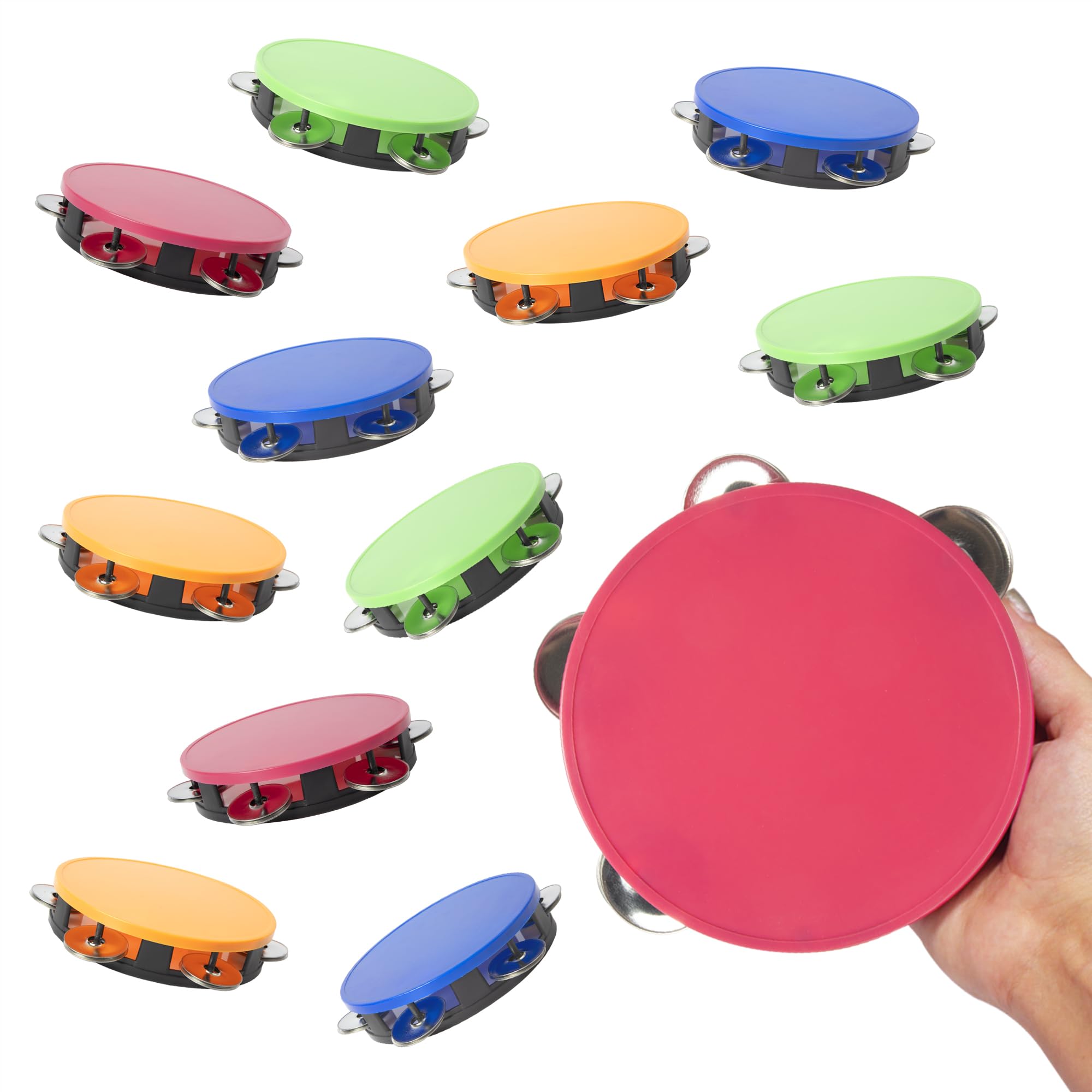 Amazon.com: Windy City Novelties 12-Pack Neon Party Tambourines