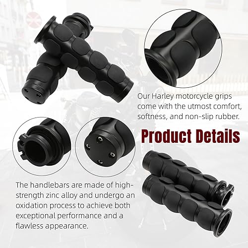Miniatura 3 de Empuñaduras de mano para motocicleta de 1 pulgada y 0.984 in, antideslizantes, universales, para Harley Davidson Street Glide Sportster 883 Road