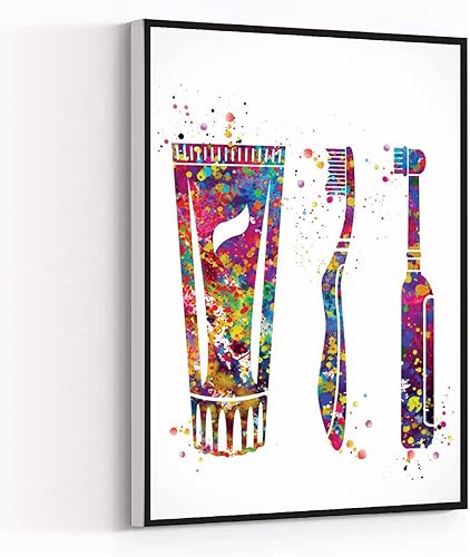 Miniatura 8 de LigLzve Arte de implante dental, impresión de acuarela, dental, clínica dental, decoración de odontología, estudiante de ciencia, graduación,