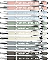 Vista 12 de Hasta 480 unidades de bolígrafos personalizados a granel, bolígrafos metálicos personalizados con nombre impreso con tinta negra, bolígrafos
