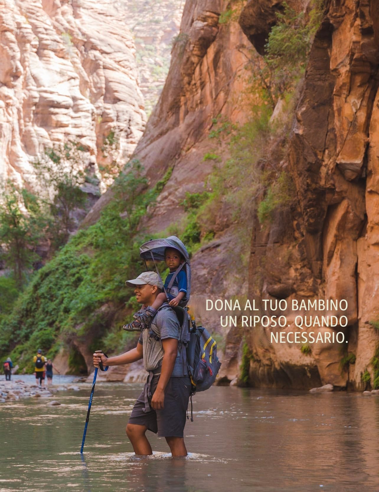 Our Expedition, zaino portabambini staccabile con parasole, ideale per escursionismo