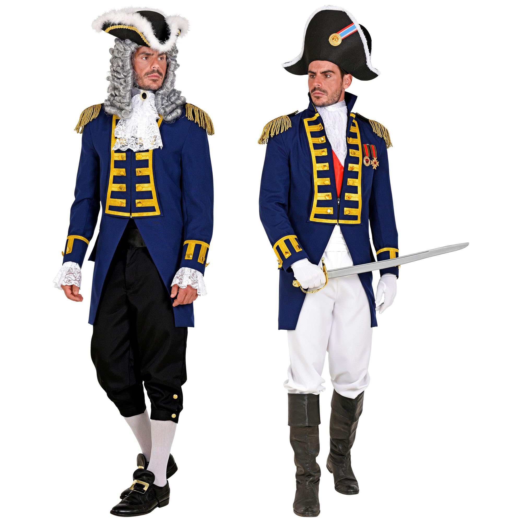 Widmann 48841 48841 Blue Guard Uniform for Men Parade Coat Circus Director Costume Carnival Theme Party Multicoloured S