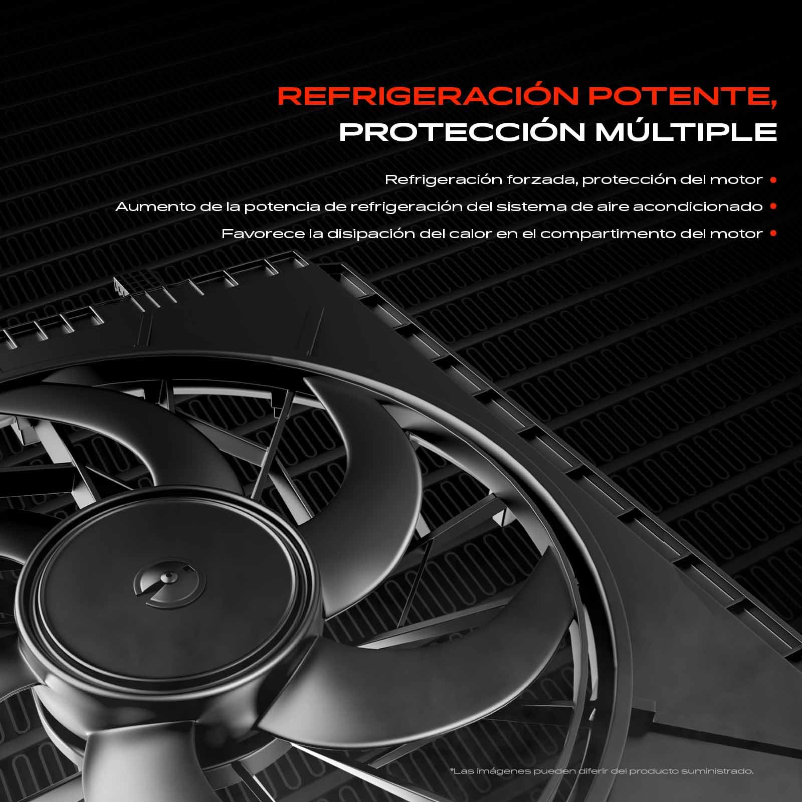 Frankberg Ventilador del radiador Rueda del ventilador Radiador de agua Compatible con 2 DY 1.4 Fiesta V JD JH 1.4 16V Fiesta V JD JH 1.25 16V Fusion JU 1.4 2 DY 1.2 Replace# 2S6H8C607DA,2S6H8C