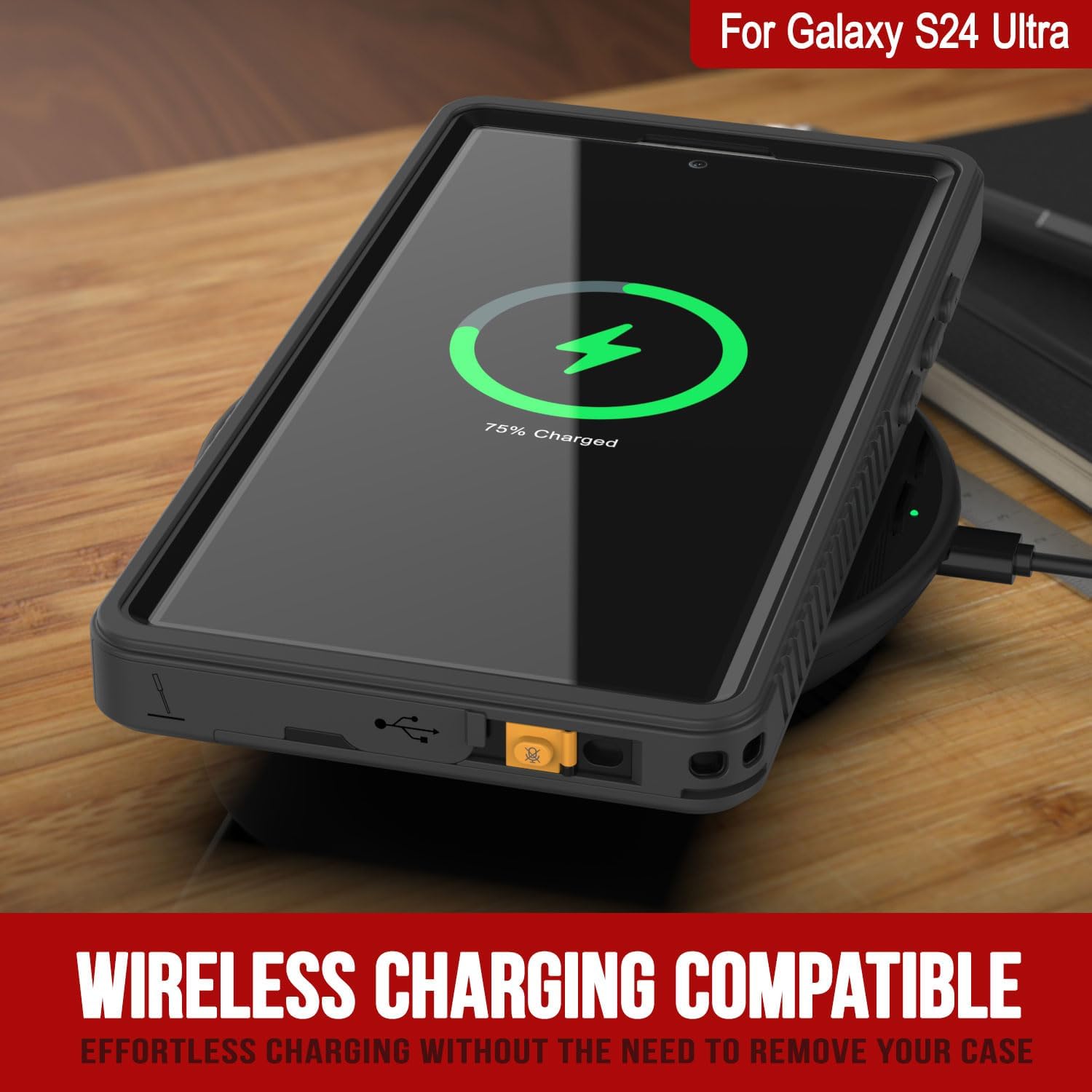 Punkcase Galaxy S24 Ultra Waterproof Case [Extreme Series] [Slim Fit] [IP68 Certified] [Shockproof] [Dirtproof] [Snowproof] Armor Cover for Galaxy S24 Ultra 5G (6.8") (2024) [Black]