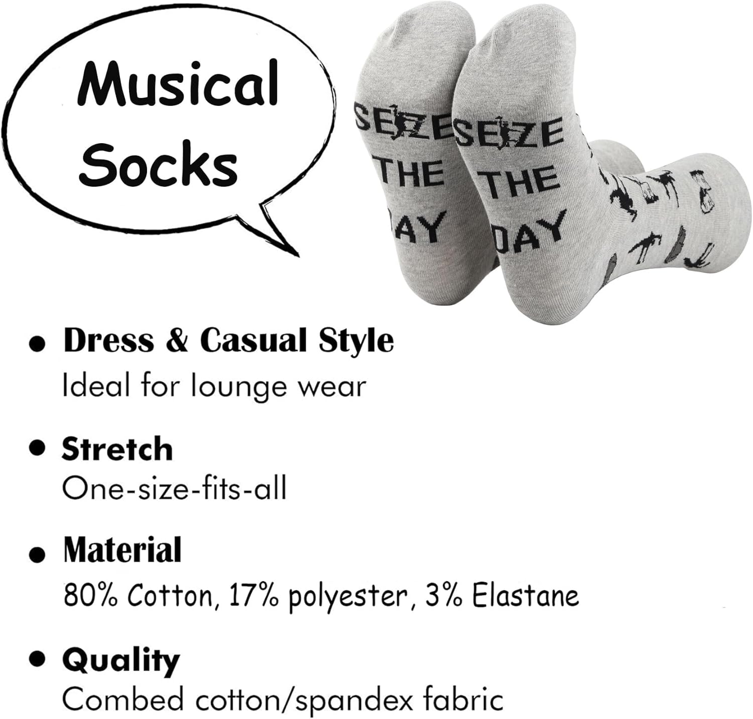 TSOTMO Musical Theatre Gift Musical Inspired Socks for Theatre Lovers Opera Fans Gift - Image 4