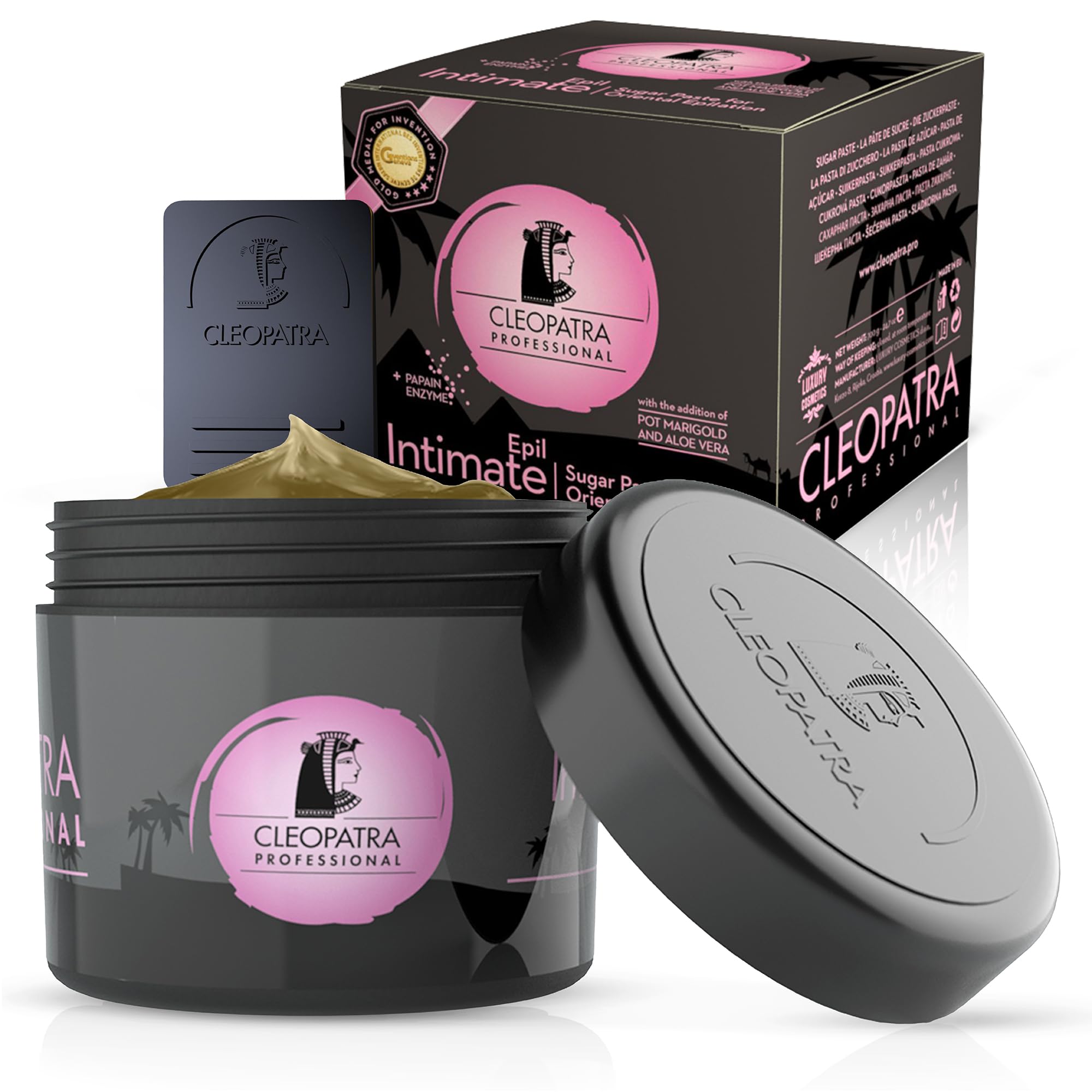 Intimate Epil - Pasta de azúcar para depilación, 700 g, pasta de azúcar natural con caléndula y aloe vera, para zonas íntimas, cara y cuerpo, para mujeres y hombres
