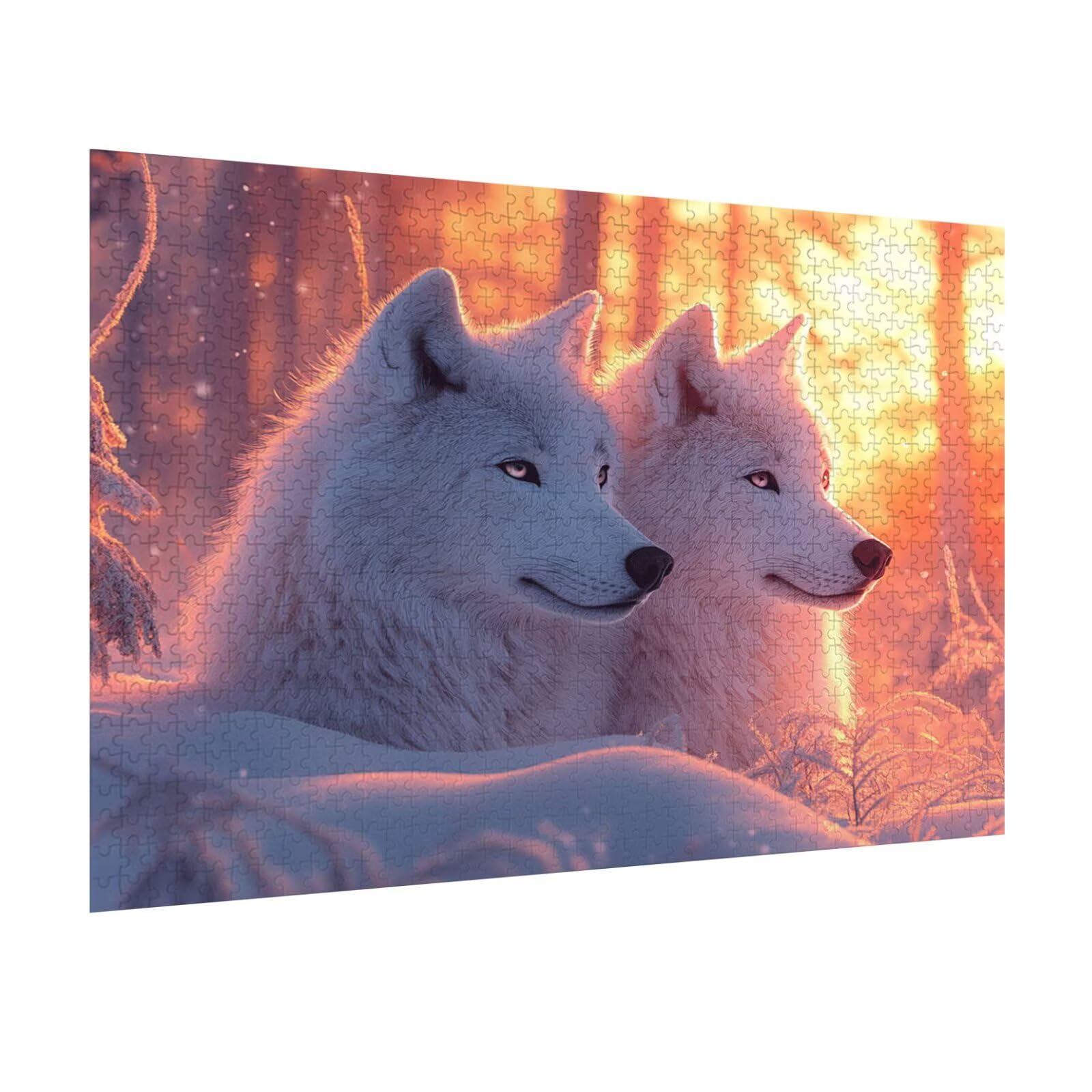 Puzzle 3000 Pezzi lupo Puzzle Adulti, Gioco Educativo, n-393 | Jigsaw Puzzles Sole calante, Impossibile Difficile Sfida, Classici Gioco Familiare, Giochi Divertenti, Idee Regalo