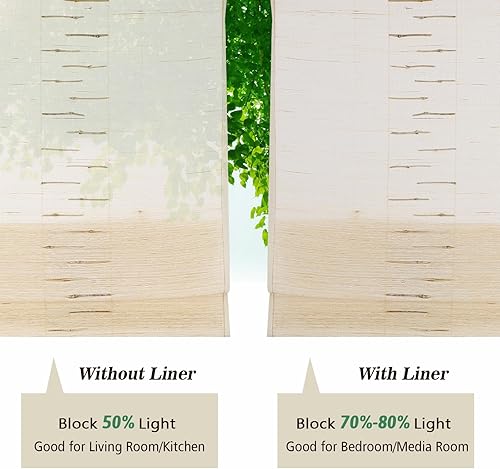 Vista 77 de Yin Yang Persianas romanas de bambú opacas sin cables, elegantes persianas romanas de madera tejida natural con salvia, persianas romanas de bambú