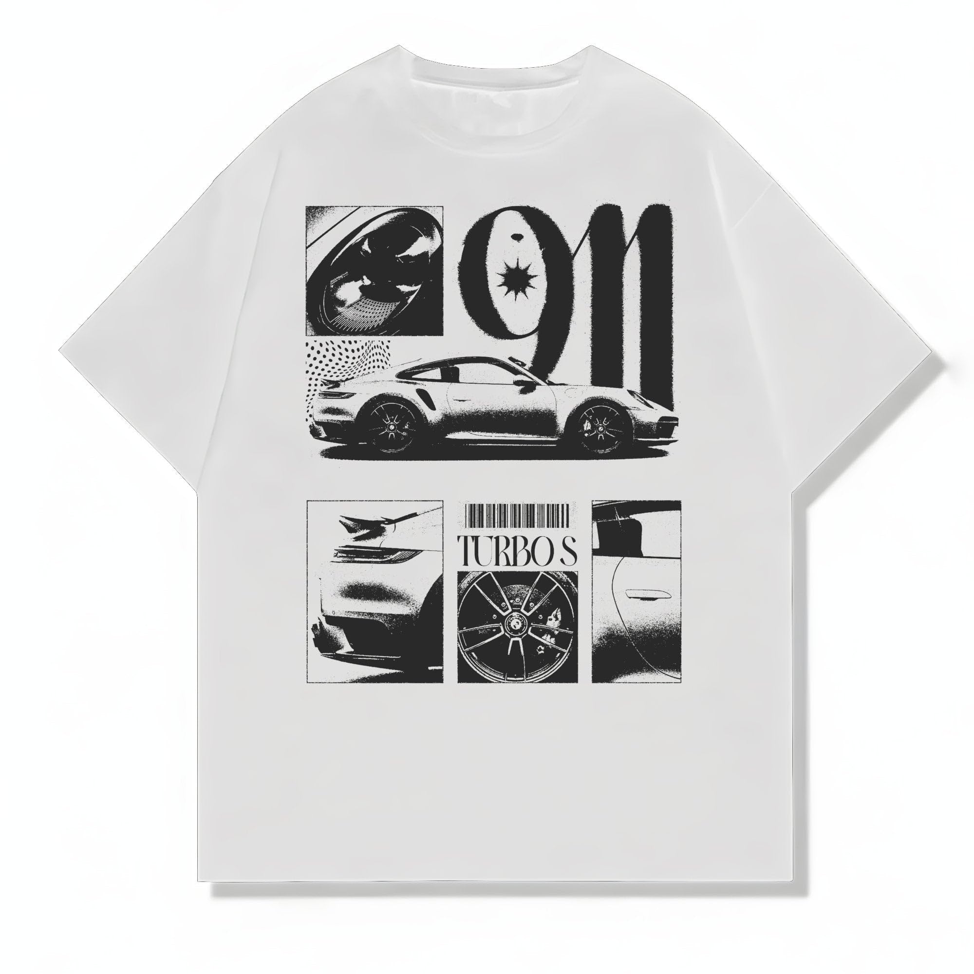 Legendary JDM Racing Sports Car Iconic 911 Silhouette T-Shirt, Unisex Vintage Y2K Oversized Graphic T-Shirt, Retro Design