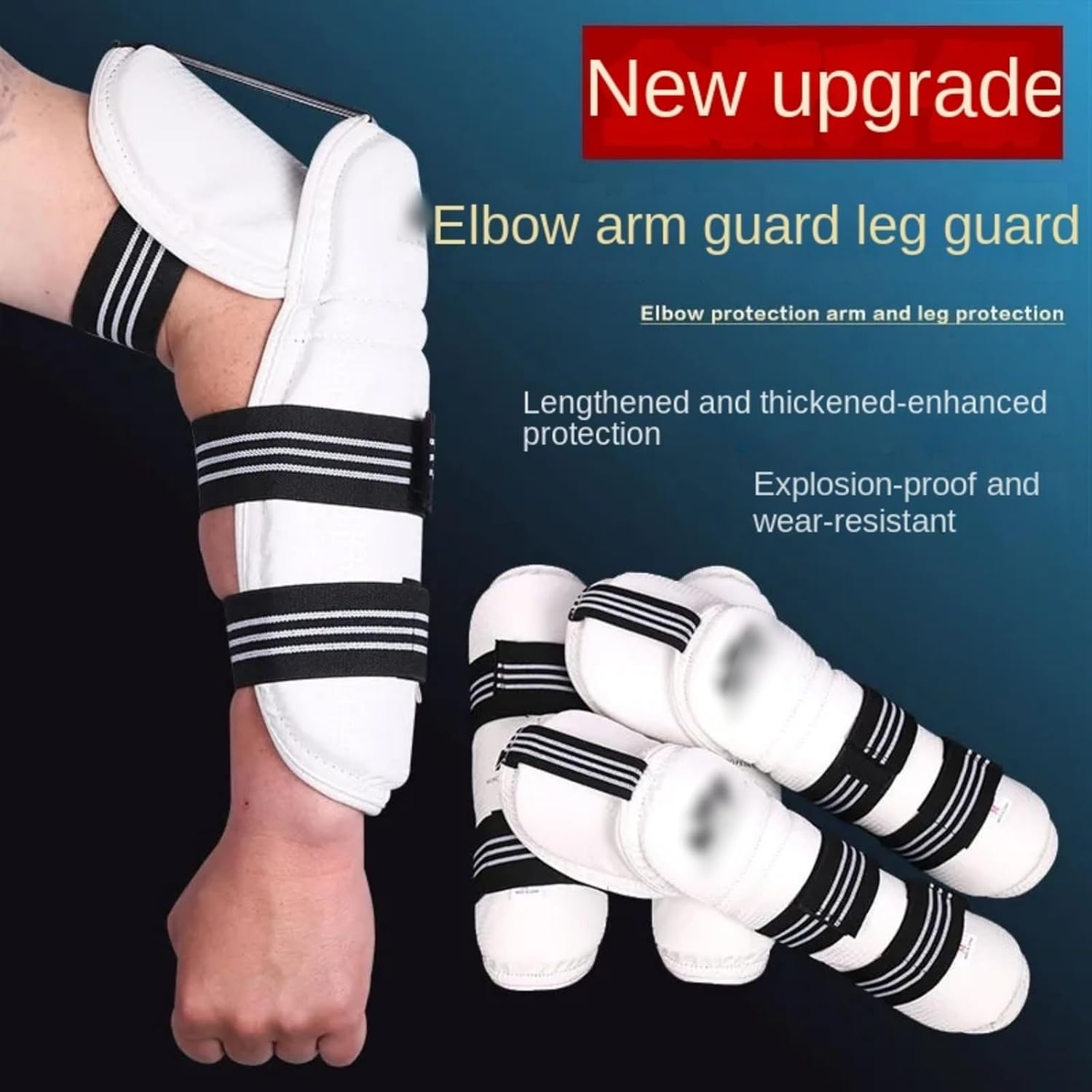 Taekwondo Shin Protector Forearm Elbow Arm Guards, WT MMA Martial Arts Boxing Groin Protector Kickboxing Karate Sparring Muay Thi Training Match Gym for Men Women Kids